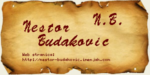 Nestor Budaković vizit kartica